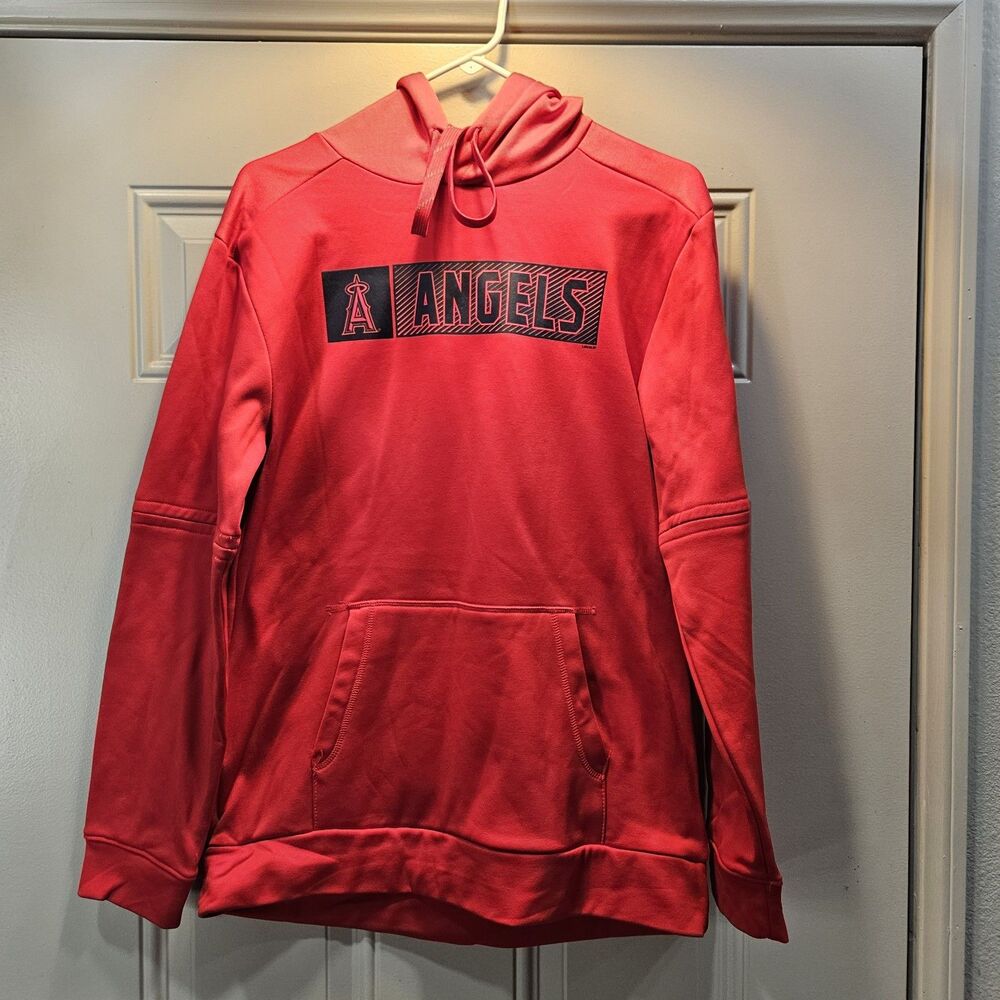Anaheim Angels Sweatshirt Hoodie, Red, Medium, Male